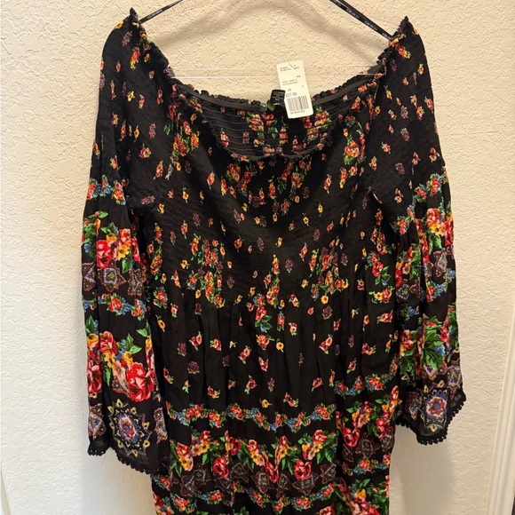Forever 21 Floral Off-Shoulder Dress size 3X - Picture 3 of 5